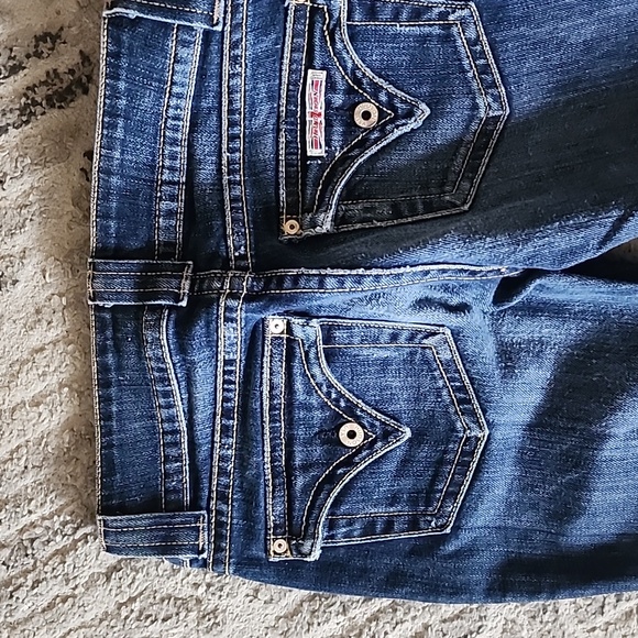 Hudson Y2k Grunge Indie Sleeze Signature Bootcut Flare Dark Wash jeans - Picture 11 of 14